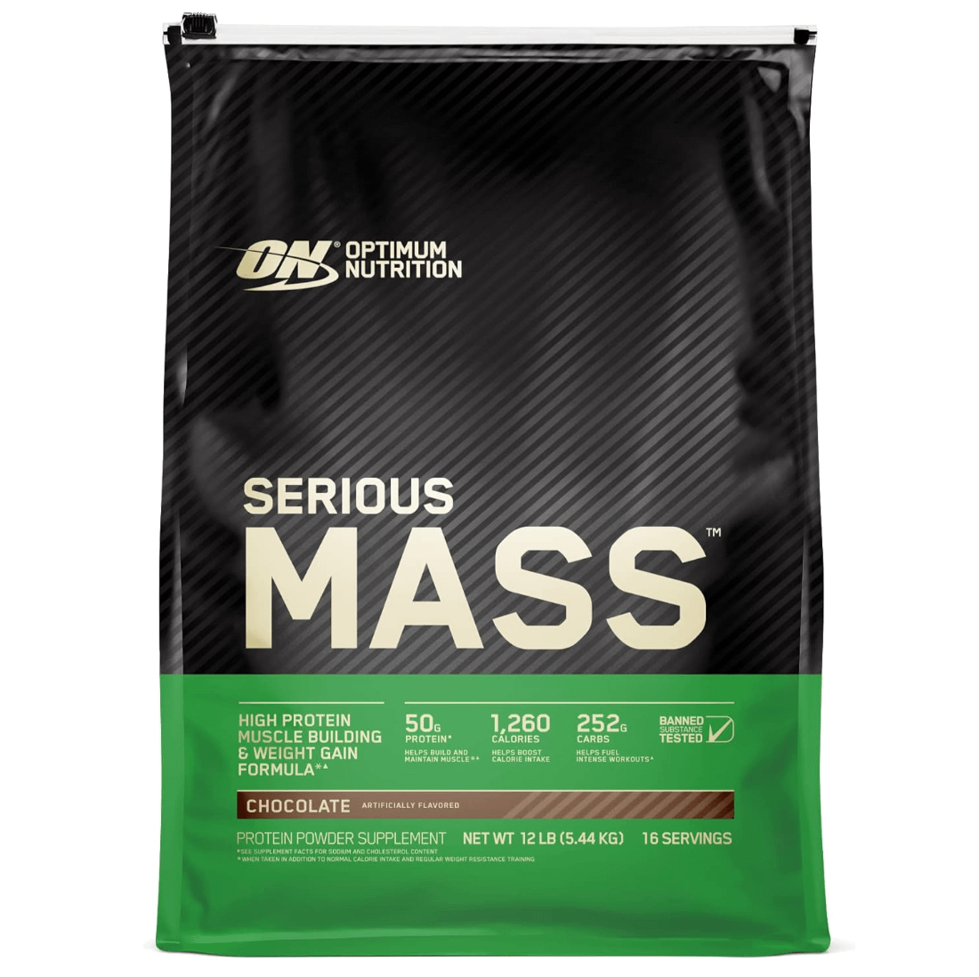 Optimum Nutrition Serious Mass Weight Gainer Protein Powder, Vitamin C, Zinc and Vitamin D for Immune Support
